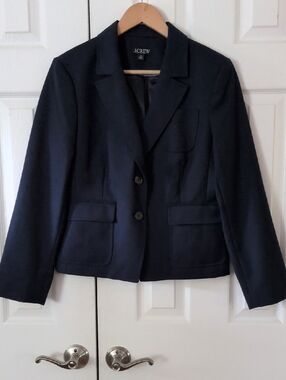 J. Crew Navy Two-Button Women's Blazer 12